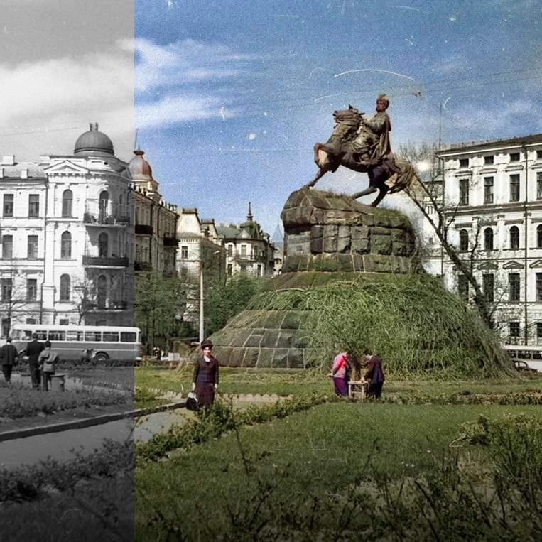Нейромережа «розфарбовує» чорно-білу фотохроніку: ми обробили через неї фото Києва ХХ століття